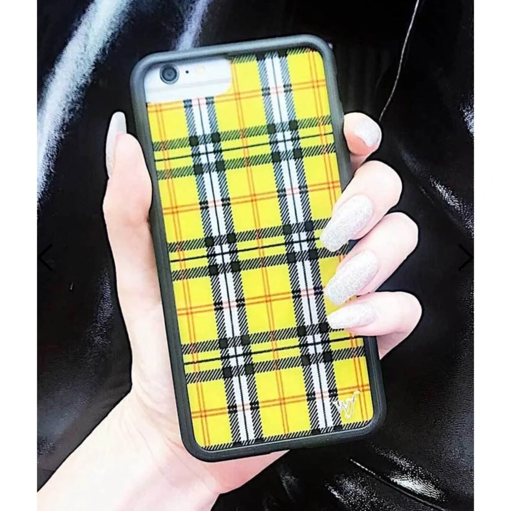 Wildflower Yellow Plaid iPhone 11 Case - Picture 2 of 7